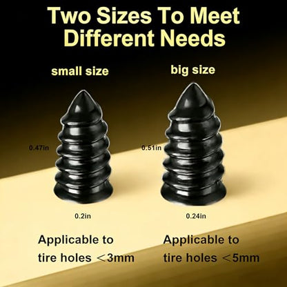 61 PCS Tire Plugs Kit Tire Repair Kit with Plugs Screw in Tire Plugs with Screwdriver Self-Service Tire Repair Rubber Nail Kit for Car Motorcycle Truck Tractor Bicycle - Tire Puncture Repair Plug Kit - size: 61 Pcs