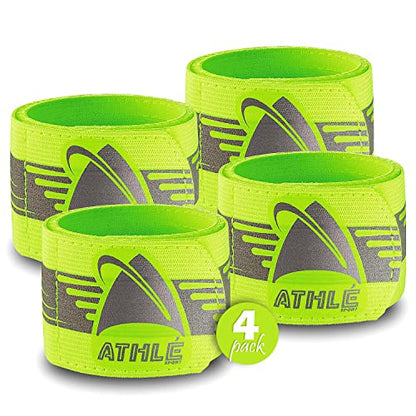 Reflective Running Band - High Visibility Arm Reflector Bands for Running, Cycling - Reflector for Runners for Wrist, Arm, and Ankle - Adjustable Running Reflective Gear Arm