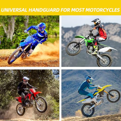 AnXin Motorcycle Handguards 7/8" and 1 1/8" Hand Guard Handlebar Protection Universal for DRZ125 DRZ125L DRZ50 RM85 RM125 RM DRZ 50 85 125 Dirt Pit Bike ATV Yellow - color: yellow