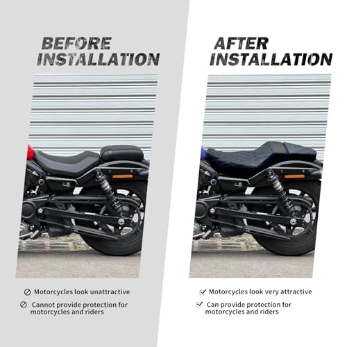Motorcycle Driver Passenger Seat Two-up Seat Fit For Harley Nightster RH975 Nighster Special RH975S 2022-up (Blue Stitching) - color: Blue Stitching