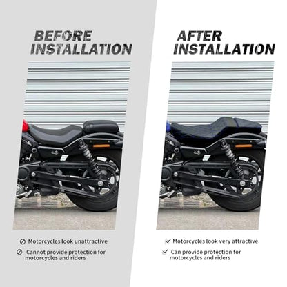Motorcycle Driver Passenger Seat Two-up Seat Fit For Harley Nightster RH975 Nighster Special RH975S 2022-up (Blue Stitching) - color: Blue Stitching