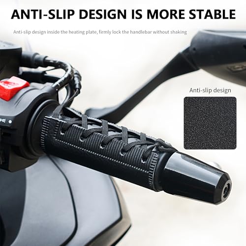 USB Motorcycle Heated Grips Covers, 5V Heating Handlebar Compatible with Harley Davidson, 3 Heat Settings & IP67 Waterproof ATV 4 Wheeler Hand Warmers - color: 5v USB
