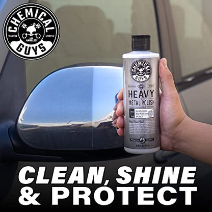 Chemical Guys Heavy Metal Polish Restorer and Protectant - Cleans, Restores & Protects, Aluminum, Stainless Steel, Chrome Polish & More, Safe for Cars, Trucks, Motorcycles, RVs, and Boats - 16 oz - style: Heavy Metal Polish