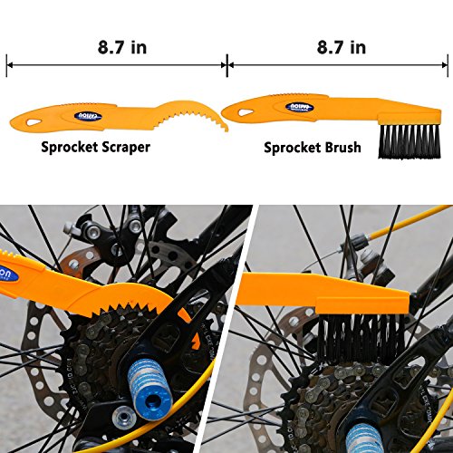 7pcs Bicycle Bike Cleaning Tools Set, Bike Clean Brush Kit Suitable for Mountain, Road, City, Hybrid, BMX and Folding Bike