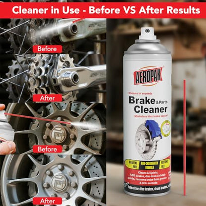 Chain Lubricant & Brake Cleaner Kit—Waterproof, Rust-Proof, Corrosion-Resistant Chain Lubricant + Chlorine-Free Brake Cleaner Spray | Suitable for Motorcycles, Bicycles, Cars, and All Vehicles