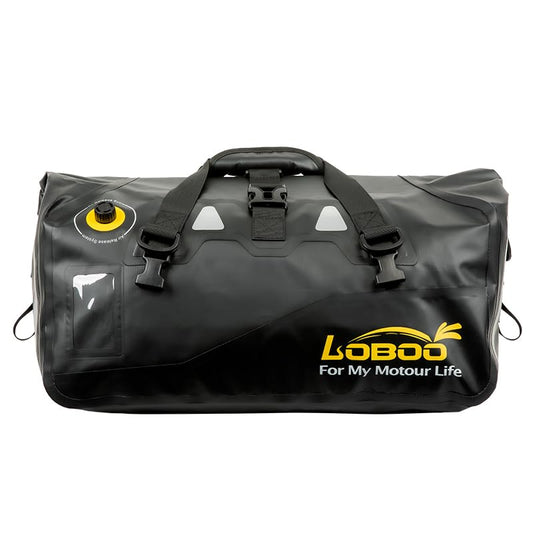 Loboo BWB40P02 Upgraded Edition, 40L Motorcycle Travel Luggage Bag, Retractable Motorcycle Tail Bag, Hiking Travel Luggage - color: Black, size: 66L