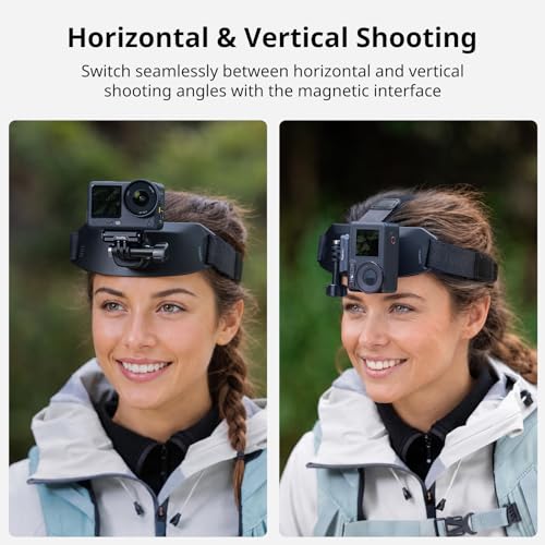SMALLRIG Head Strap Mount with Magnetic Quick Release One-Click Button Adapter Base Adjustable Fit, for Hero 13/12/11/10/9 Black, for DJI Osmo Action 6/5 Pro/4/3, for Insta360 Ace Pro 2-5724 - style: Head Strap