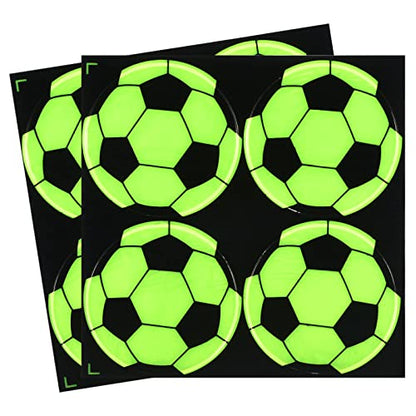 PATIKIL Reflective Stickers, 8 Pack 2.6 Inch Waterproof Adhesive High Visibility Night Football Caution Warning Safety Tape Strips for Backpacks Bikes Helmets, Yellow