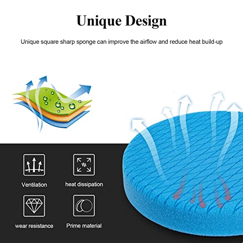 Autolock 3" Buffing Polishing Pads, 6Pcs 3.5 Inch 85mm Face for 3 Inch Backing Plate, Compound Buffing Sponge and Woolen Pads, Cutting Polishing Pad Kit for Car Buffer Compounding, Polish and Wax - size: 3.5 Inch