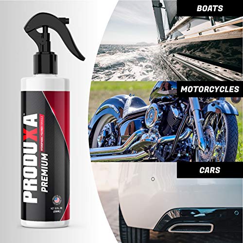 Premium Hydrophobic Waterless Car Detailer Spray-Ceramic Spray Wax, Paint Sealant, UV Protection | All-in-One Car Detailing Kit for Cars, Trucks, Motorcycles & RVs + 5 Microfiber Towels