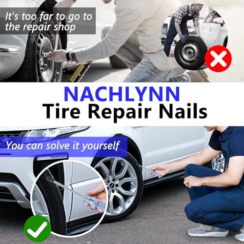 NACHLYNN 30 Pcs Tire Repair Screws Self-Tapping Rubber Fast Tool Self-Service Tire Repair Plugs Nail for Car Motorcycle Truck