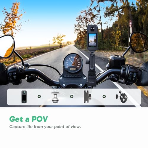 AKASO 360 Action Camera Motorcycle Combo- 5.7K 360 Video with 1/2" 48MP Sensors, 72MP 360 Photo, 360-SuperSmooth, Invisible Selfie Stick, 360° Horizon Lock, AI Tracking
