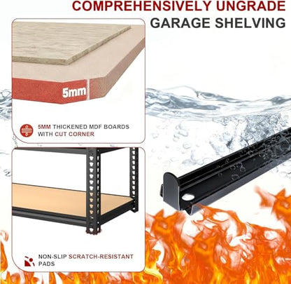 Garage Racks for Storage，5-Tier Adjustable Garage Shelving Storage Shelves,2400LBS Capacity Heavy Duty Shelving for Carport Warehouse Basement,72" H x40 W x20 D - size: 72" H x 40" W x 20" D