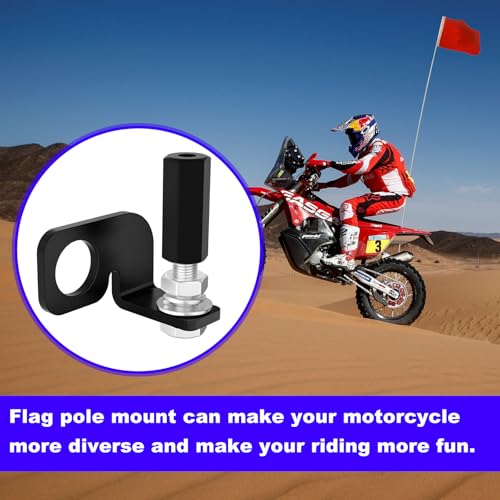 Flag Pole Mount - Dirt Bike Flag Pole Holder for Motorcycle Flag Holder 1/4" Rear Axle Whip Mounts 22.5mm Diameters Dirtbike Flag Mount Kit - 2 Pack