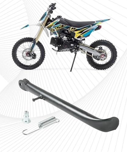 Dirt Bike Stand,Motorcycle Kickstand,Car Accessories Dirt bike Stand,Mini Bike Kickstand with Spring,Motorcycle Side Kickstand for Dirt Pit Bike 70cc 90cc 110cc 125cc 138cc 140cc 150cc 200cc