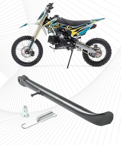Dirt Bike Stand,Motorcycle Kickstand,Car Accessories Dirt bike Stand,Mini Bike Kickstand with Spring,Motorcycle Side Kickstand for Dirt Pit Bike 70cc 90cc 110cc 125cc 138cc 140cc 150cc 200cc