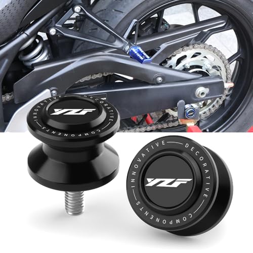 6MM Swingarm Spools Fit For Ya.maha YZF R7 R1 R6 R6S R9 YZF600R 2023 2024 2025 | Rear Frame Stand R7 R3 R1 R9 M6 Swingarm Spools Frame Sliders R7 R3 R1 Stand Support Accessory YZF Accessories BK - color: black