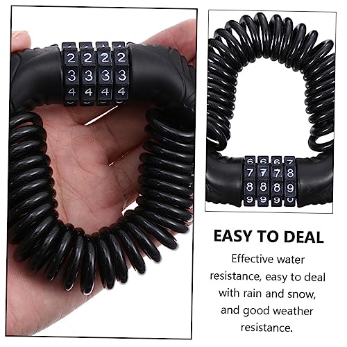 POPETPOP 2Pcs Portable Theft Password Lock Durable Steel Wire Cable Lock for Bicycles Motorcycles and Helmets Lightweight Combination Security