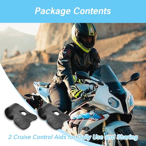 NIIIYTYB 2Pcs Universal Motorcycle Throttle Palm Rest Assist Grips Tiger Cramp Buster Thumb Adapter Cruise Control Rocker Wrist Support for Throttle Control Hand Rest Accelerator