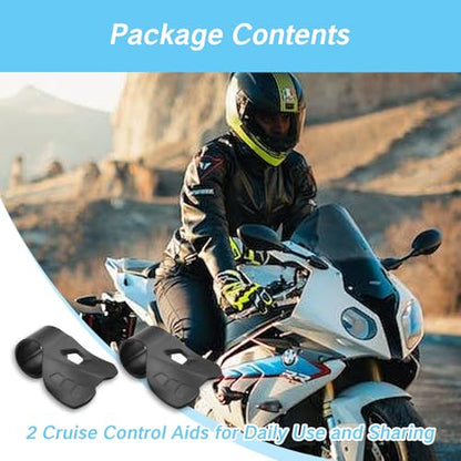 NIIIYTYB 2Pcs Universal Motorcycle Throttle Palm Rest Assist Grips Tiger Cramp Buster Thumb Adapter Cruise Control Rocker Wrist Support for Throttle Control Hand Rest Accelerator