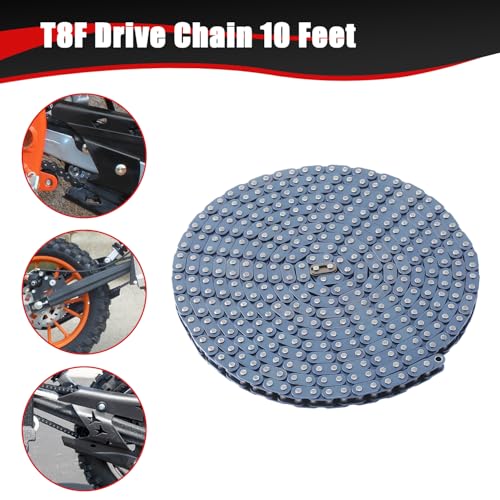 KAMIER T8F Drive Chain 10 Feet with Chain Breaker Tool Hevay Duty for Syx Moto SSR X-pro 50cc Pit Dirt Bike 43cc 47cc 49cc 2 Stroke Kids Mini Pocket Bike Chopper Razor Dirt Quad 4 Wheeler ATV Parts