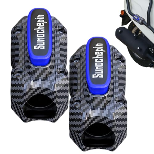Motorcycle Crash Bar Bumper - 2 Motorcycle Engine Guard Bumper Crash Bar Protectors, Universals Motor Guard Bumper | Motorcycle Engine Bumper Block Protectors Frame Sliders for 0.78-1.02in Dia Pipe - color: carbon fiber blue