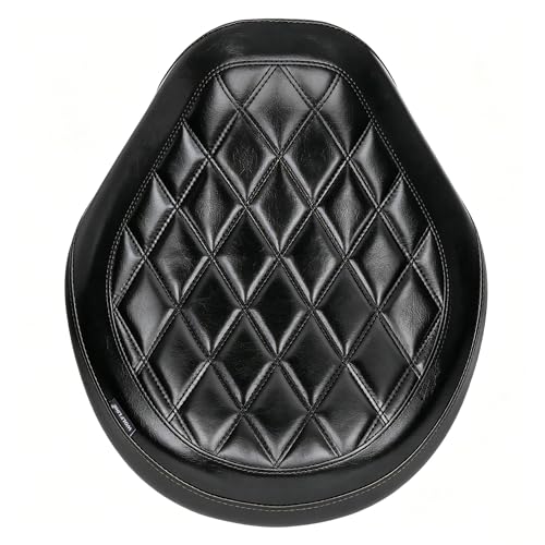 Motorcycle Rider Comfort Seat Fit for CMX1100 Rebel 1100 2021 2022 2023 2024 2025 2026, Leather Front Driver Saddle Solo Cushion Pad, Black w/Gray Stitching - color: Front - Black-B
