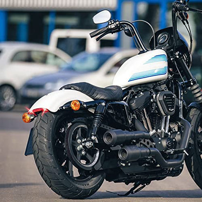 DREAMIZER Red Chopped Fender Edge Motorcycle LED Running Brake Rear Tail Light Compatible for Harley Sportster XL 883N 1200N XL1200V XL1200X - color: RED#2
