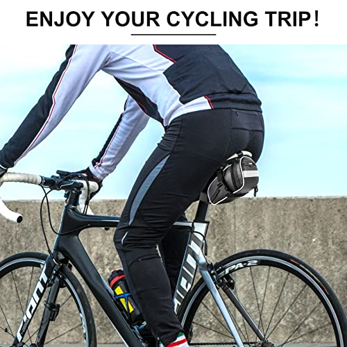 Bicycle Seat Bag Water Proof,Bike Pack Under Seat,Wedge Saddle Bag for Bike,Cycling Accessories - color: black T
