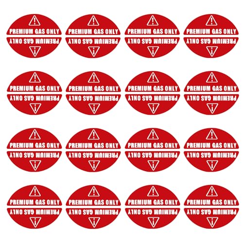 16 Pairs of Premium Gas Only Stickers for Car Van Truck Vehicle Boat Oil Tank Fuel Filler Cap Lid Cover Weatherproof Adhesive Decals - color: Premium Gas Only (16 Pair)