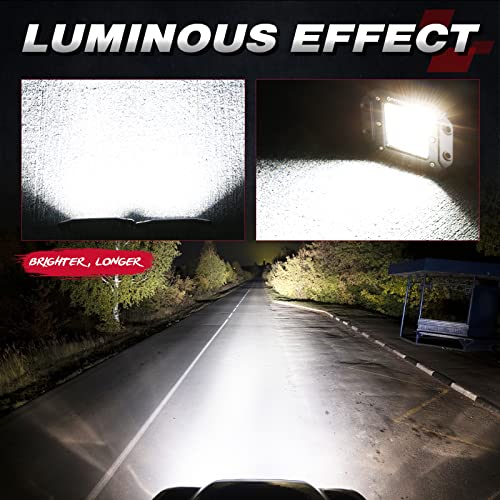 OFFROADTOWN Flush Mount LED Pods, 2pcs 5'' 78W Driving Light Work Lights Flush LED Light Bar Super Bright Fog Off Road Lights for Truck UTV ATV SUV Boat 4x4 Car - color: 5inch_White Flush