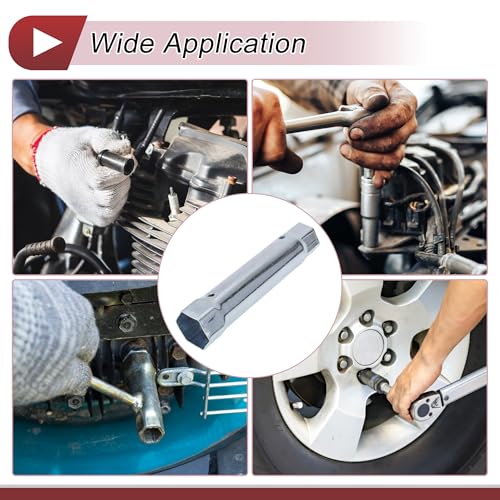 1 Pcs Spark Plug Socket Wrench Durable Spanner Socket Remover 205x49mm Silver Tone High Carbon Steel Hexagon 34mm,40mm for Car Motorcycle Lawn Mower