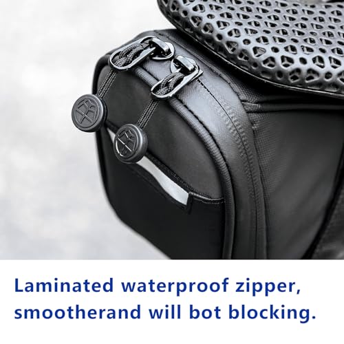 Bike Saddle Bag - Waterproof Bike Bag Under Seat, Durable 900D Cycling Pouch with Reflective Area & Tail Light Loop, Fits Road, Mountain