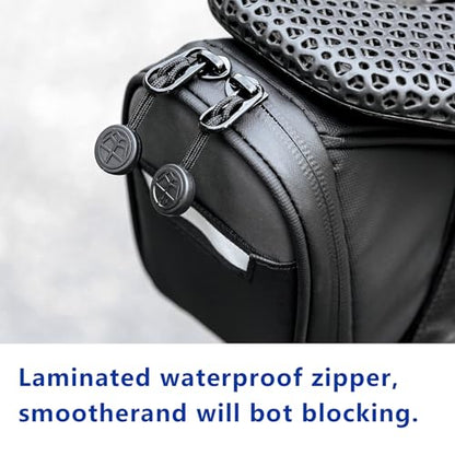 Bike Saddle Bag - Waterproof Bike Bag Under Seat, Durable 900D Cycling Pouch with Reflective Area & Tail Light Loop, Fits Road, Mountain