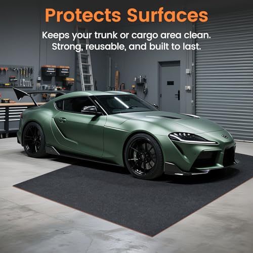 Heavy Duty Oil Spill Mat, 5' x 6', Premium Absorbent Oil Pad, Garage Floor Mat for Under Car, Protects Garage Floor from Spills, Drips, Splashes and Stains,Waterproof Backing Absorbent Pad - size: 5' x 6'