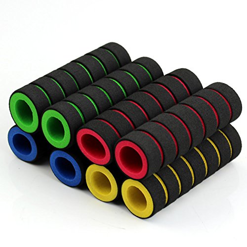 1 Pair Nonslip Foam Sponge Bike Motorcycle Handle Grip - color: Green
