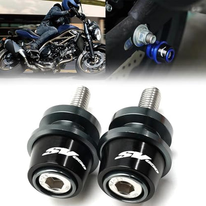 FOR SV650 SV650S 2024 CNC Aluminum Alloy 8MM Swingarm Spools Slider Stand Screw sv650 sv650s 2018-2024 Motorcycle Accessories (Titanium Gray) - color: Titanium Gray