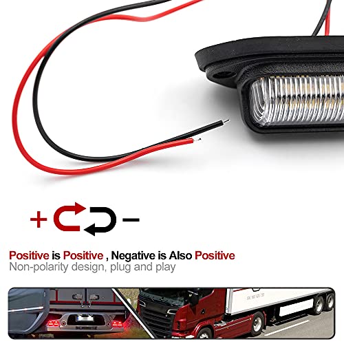 2Pcs Universal LED License Plate Light Number Lamp for Cars trucks ships motorcycles Powered by High Power SMD Xenon White LED Error Free
