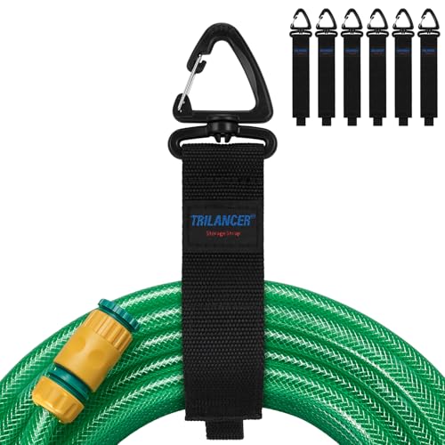 Trilancer Hook-and-Loop Storage Straps with Triangular Buckle to Hang on Walls, for Garage Organization and Storage, for Cables, Wires, Rope, Hoses, Tools of Home, Workshop, Studio, Shop（6L） - size: 6L