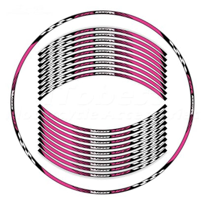 CBR 17 inch Wheel Rim Stickers Decals Tape Compatible with CBR1000RR 2004-2025 Motorcycle Reflective Rim Tapes Sticker Stripe(Watermelon Red) - color: Watermelon Red