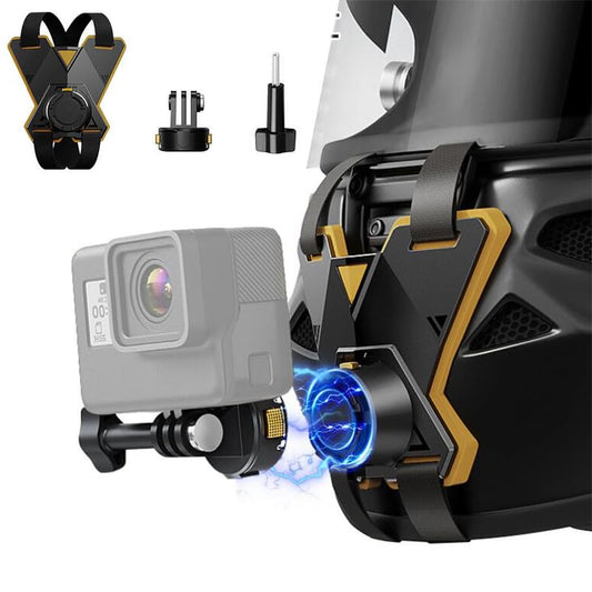 Coyktonty Motorcycle Helmet Mounting Bracket/Magnetic Quick Release Motorcycle Helmet Adapter Bracket for GoPro Hero 12 11 10 9 8 7 6 5/Insta360 Ace Pro/ONE RS/ONE R/Osmo Action 5 Pro/4 3
