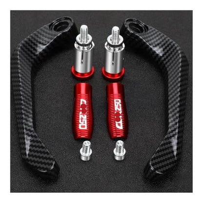 Motorcycle Handlebar Grips Brake Clutch Levers Guard Protector Handguard FOR CBR250 CBR 250 CBR250R CBR250RR 2011-2024 - color: Silver With Logo