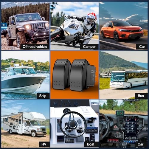 Nilight 3 Way Switch On Off Toggle Rocker Control a Single Load from Two Separate Locations 12V 24V Waterproof 3-Way Switches for RV Camper Can-Am ATVs UTVs Cars Trucks - color: 3-Way Switch 2PCS
