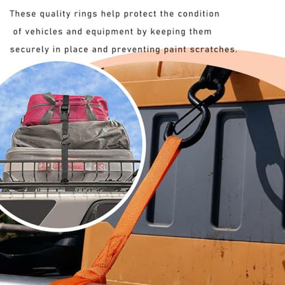 Wevdn 4 PCS Soft Loop Tie Down Straps, 1.1"x 18" Heavy Duty Tie Down Loops, 1500lb Load Capacity, 4500lb Breaking Strength for Securing Bikes, Motorcycles, Scooters, Lawn Equipment (Black) - color: Black