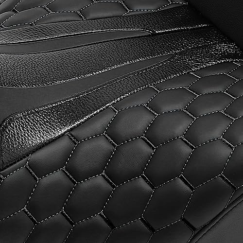 Extended Reach & Max Profile Seat Gel Rider Cushion with Rider Backrest and King Tour Pack Trunk Backrest Pad fit for Harley Touring Road King Street Glide Road Glide Electra Glide 09-2023 Black Black - color: Gel Style A Black Seat + 2 Backrest