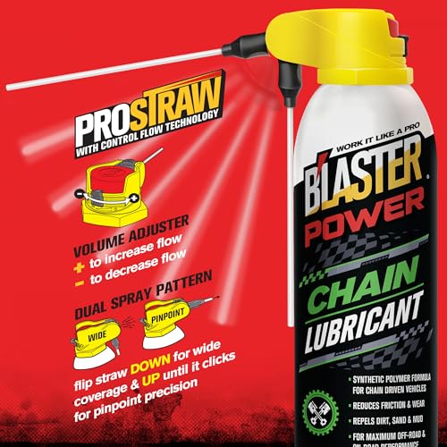 B’Laster Chain Lube – Compatible with All O, X, and Z-Ring Types – Reduces Friction & Wear, Protects from Rust – Use as Motorcycle or Bike Chain Lube – 14oz