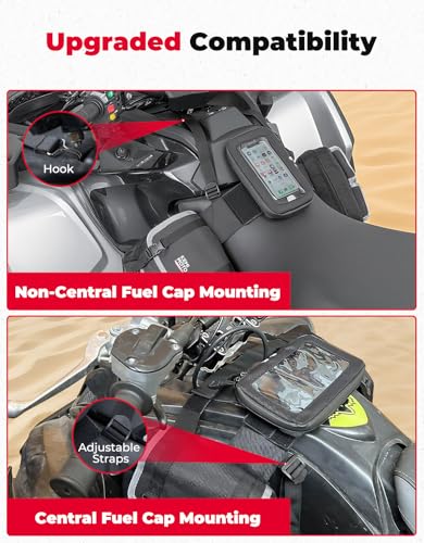 KEMIMOTO ATV Saddle Bag Tank Bag, Water-Resistant Motorcycle Gas Tank Bag for ATV Motorcycle Snowmobile Compatible with Polaris Sportsman Can Am Outlander Cfmoto Cforce FourTrax Grizzly