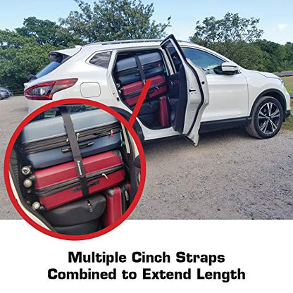 ENVISIONED Reusable Cinch Straps 2" x 40" - 6 Pack, Multipurpose Strong Gripping, Quality Hook and Loop Securing Straps (Black) - size: 2" x 40"