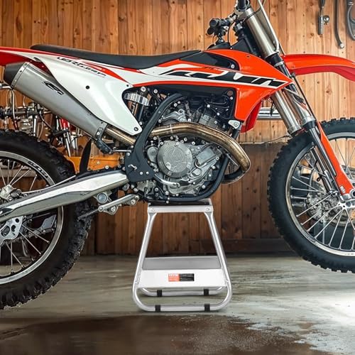 VEVOR Dirt Bike Stand, 1100 lbs Load Capacity Dirtbike Pit Stand, Universal Non-Slip Off-Road Steel Heavy Duty Dirtbike Maintenance Lift, Moto Box Stand for Motorcycle & Powersports Maintainence