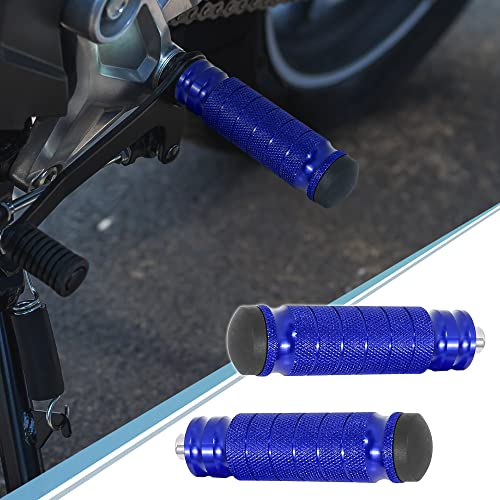 F FIERCE CYCLE 1 Pair 6mm Aluminum Aolly Motorcycle Rearsets Rear Set Footrest Footpeg Foot Rest Peg Motorbike Bike Cycling Blue - color: Blue